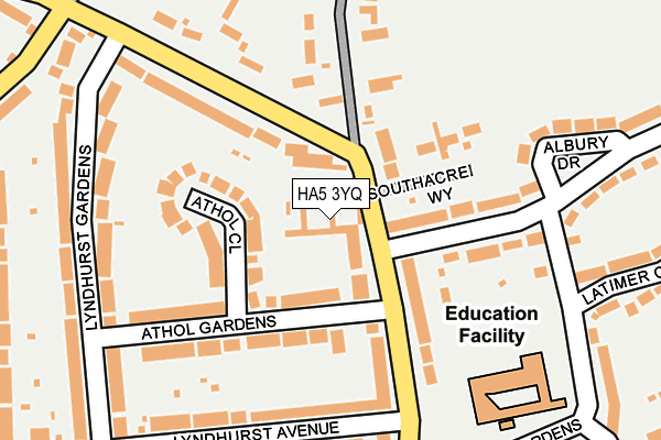 HA5 3YQ map - OS OpenMap – Local (Ordnance Survey) HA5 3YQ map - OS OpenMap – Local (Ordnance Survey)