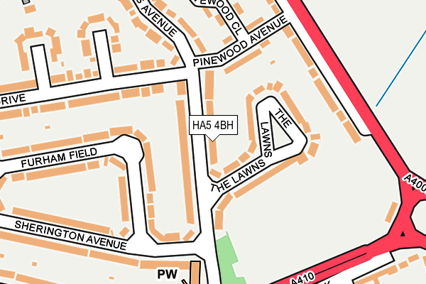 HA5 4BH map - OS OpenMap – Local (Ordnance Survey) HA5 4BH map - OS OpenMap – Local (Ordnance Survey)