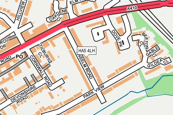 HA5 4LH map - OS OpenMap – Local (Ordnance Survey) HA5 4LH map - OS OpenMap – Local (Ordnance Survey)