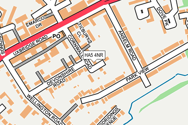 HA5 4NR map - OS OpenMap – Local (Ordnance Survey) HA5 4NR map - OS OpenMap – Local (Ordnance Survey)