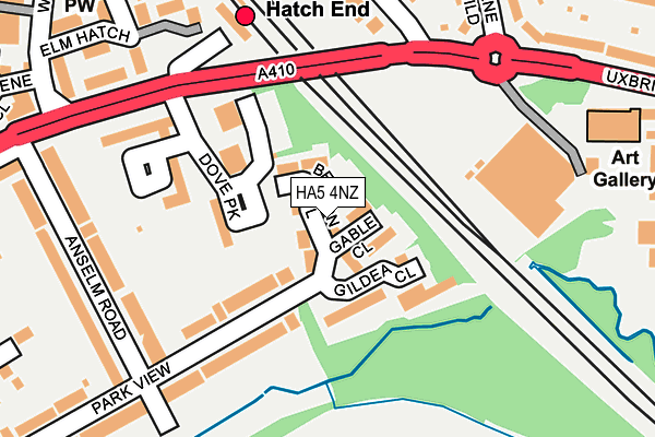 HA5 4NZ map - OS OpenMap – Local (Ordnance Survey) HA5 4NZ map - OS OpenMap – Local (Ordnance Survey)
