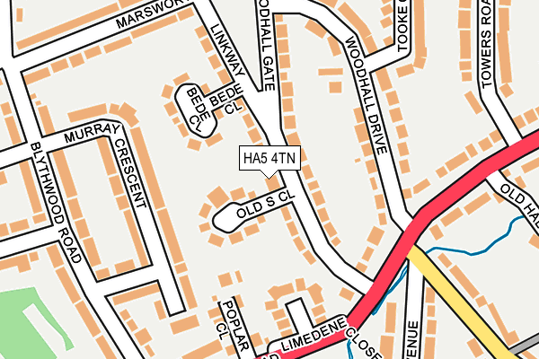 HA5 4TN map - OS OpenMap – Local (Ordnance Survey) HA5 4TN map - OS OpenMap – Local (Ordnance Survey)