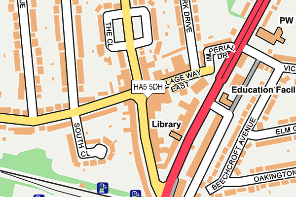 HA5 5DH map - OS OpenMap – Local (Ordnance Survey) HA5 5DH map - OS OpenMap – Local (Ordnance Survey)