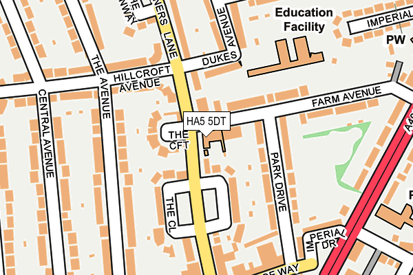 HA5 5DT map - OS OpenMap – Local (Ordnance Survey) HA5 5DT map - OS OpenMap – Local (Ordnance Survey)