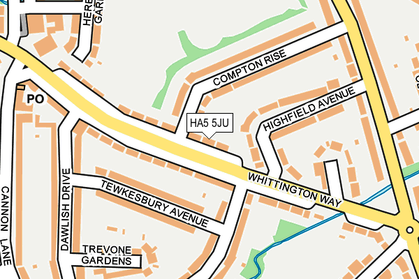 HA5 5JU map - OS OpenMap – Local (Ordnance Survey) HA5 5JU map - OS OpenMap – Local (Ordnance Survey)