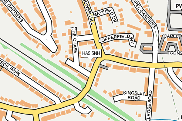 HA5 5NH map - OS OpenMap – Local (Ordnance Survey) HA5 5NH map - OS OpenMap – Local (Ordnance Survey)