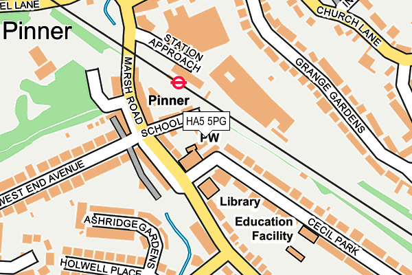 HA5 5PG map - OS OpenMap – Local (Ordnance Survey) HA5 5PG map - OS OpenMap – Local (Ordnance Survey)