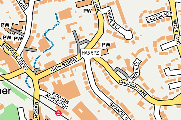 HA5 5PZ map - OS OpenMap – Local (Ordnance Survey) HA5 5PZ map - OS OpenMap – Local (Ordnance Survey)