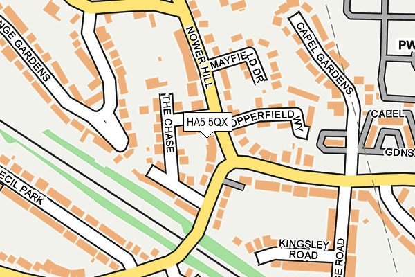 HA5 5QX map - OS OpenMap – Local (Ordnance Survey) HA5 5QX map - OS OpenMap – Local (Ordnance Survey)