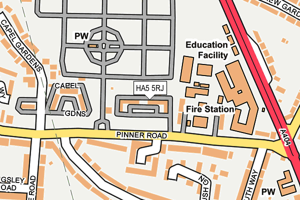 HA5 5RJ map - OS OpenMap – Local (Ordnance Survey) HA5 5RJ map - OS OpenMap – Local (Ordnance Survey)