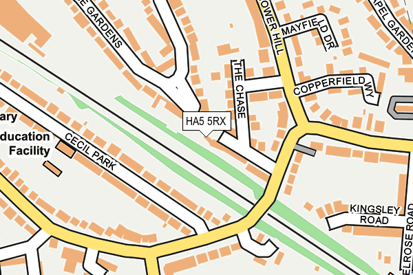 HA5 5RX map - OS OpenMap – Local (Ordnance Survey) HA5 5RX map - OS OpenMap – Local (Ordnance Survey)