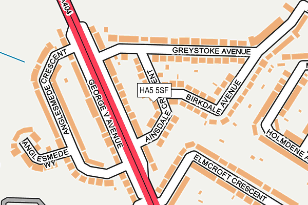 HA5 5SF map - OS OpenMap – Local (Ordnance Survey)