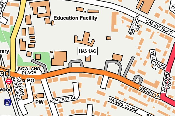 HA6 1AG map - OS OpenMap – Local (Ordnance Survey) HA6 1AG map - OS OpenMap – Local (Ordnance Survey)