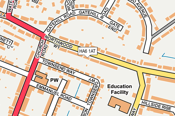 HA6 1AT map - OS OpenMap – Local (Ordnance Survey) HA6 1AT map - OS OpenMap – Local (Ordnance Survey)