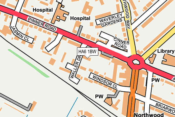 HA6 1BW map - OS OpenMap – Local (Ordnance Survey) HA6 1BW map - OS OpenMap – Local (Ordnance Survey)
