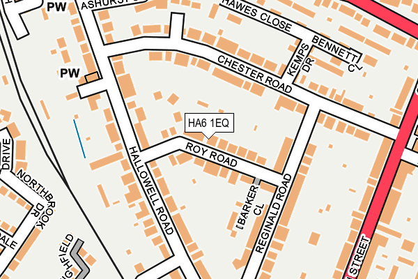 HA6 1EQ map - OS OpenMap – Local (Ordnance Survey)