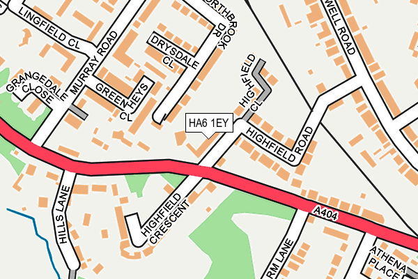 HA6 1EY map - OS OpenMap – Local (Ordnance Survey) HA6 1EY map - OS OpenMap – Local (Ordnance Survey)