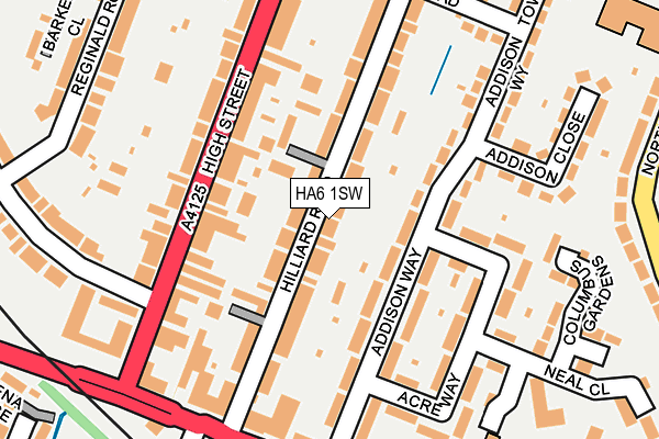 HA6 1SW map - OS OpenMap – Local (Ordnance Survey) HA6 1SW map - OS OpenMap – Local (Ordnance Survey)