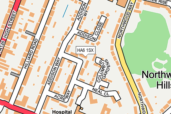 HA6 1SX map - OS OpenMap – Local (Ordnance Survey) HA6 1SX map - OS OpenMap – Local (Ordnance Survey)