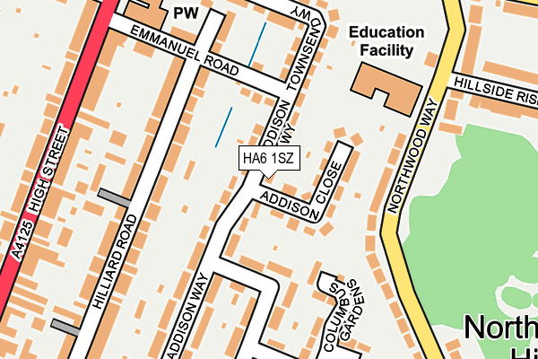HA6 1SZ map - OS OpenMap – Local (Ordnance Survey) HA6 1SZ map - OS OpenMap – Local (Ordnance Survey)