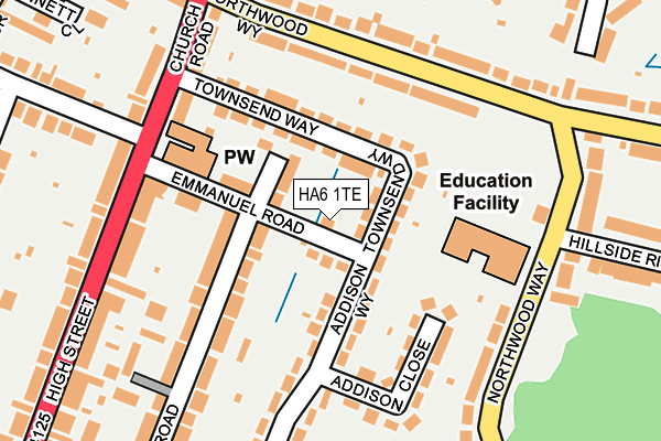 HA6 1TE map - OS OpenMap – Local (Ordnance Survey) HA6 1TE map - OS OpenMap – Local (Ordnance Survey)