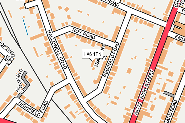 HA6 1TN map - OS OpenMap – Local (Ordnance Survey) HA6 1TN map - OS OpenMap – Local (Ordnance Survey)