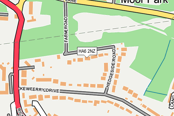 HA6 2NZ map - OS OpenMap – Local (Ordnance Survey)