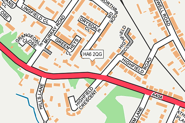 HA6 2QG map - OS OpenMap – Local (Ordnance Survey) HA6 2QG map - OS OpenMap – Local (Ordnance Survey)