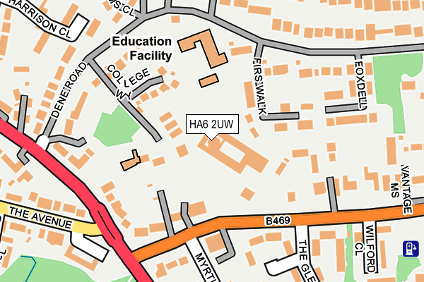 HA6 2UW map - OS OpenMap – Local (Ordnance Survey) HA6 2UW map - OS OpenMap – Local (Ordnance Survey)