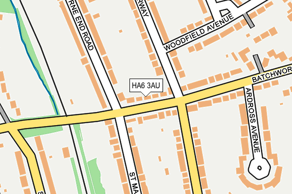 HA6 3AU map - OS OpenMap – Local (Ordnance Survey) HA6 3AU map - OS OpenMap – Local (Ordnance Survey)