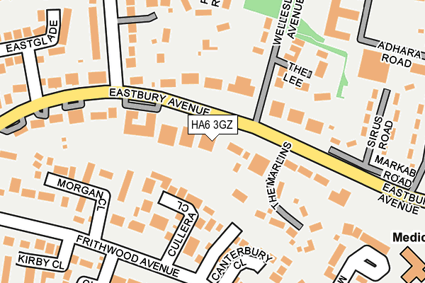 HA6 3GZ map - OS OpenMap – Local (Ordnance Survey) HA6 3GZ map - OS OpenMap – Local (Ordnance Survey)