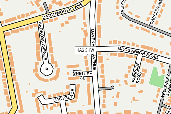 HA6 3HW map - OS OpenMap – Local (Ordnance Survey) HA6 3HW map - OS OpenMap – Local (Ordnance Survey)