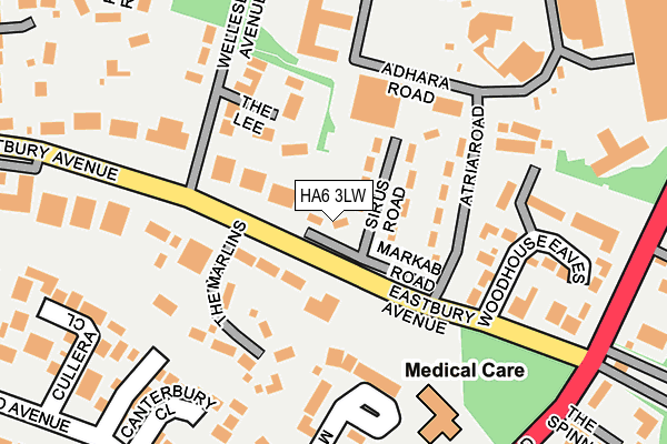 HA6 3LW map - OS OpenMap – Local (Ordnance Survey) HA6 3LW map - OS OpenMap – Local (Ordnance Survey)