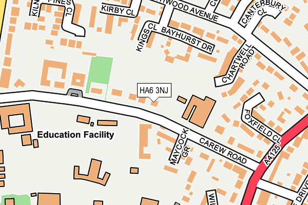 HA6 3NJ map - OS OpenMap – Local (Ordnance Survey) HA6 3NJ map - OS OpenMap – Local (Ordnance Survey)