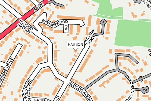 HA6 3QN map - OS OpenMap – Local (Ordnance Survey) HA6 3QN map - OS OpenMap – Local (Ordnance Survey)