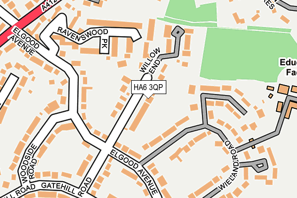 HA6 3QP map - OS OpenMap – Local (Ordnance Survey) HA6 3QP map - OS OpenMap – Local (Ordnance Survey)