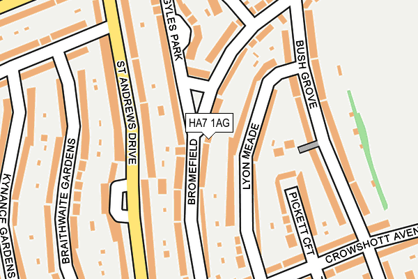 HA7 1AG map - OS OpenMap – Local (Ordnance Survey) HA7 1AG map - OS OpenMap – Local (Ordnance Survey)