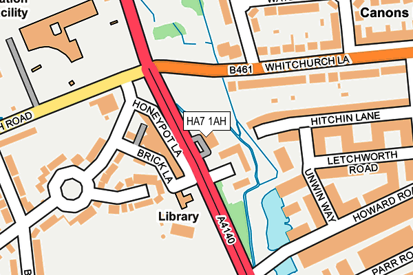 HA7 1AH map - OS OpenMap – Local (Ordnance Survey) HA7 1AH map - OS OpenMap – Local (Ordnance Survey)