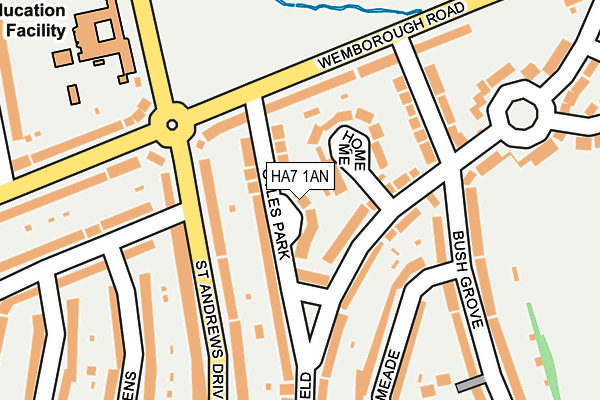 HA7 1AN map - OS OpenMap – Local (Ordnance Survey) HA7 1AN map - OS OpenMap – Local (Ordnance Survey)