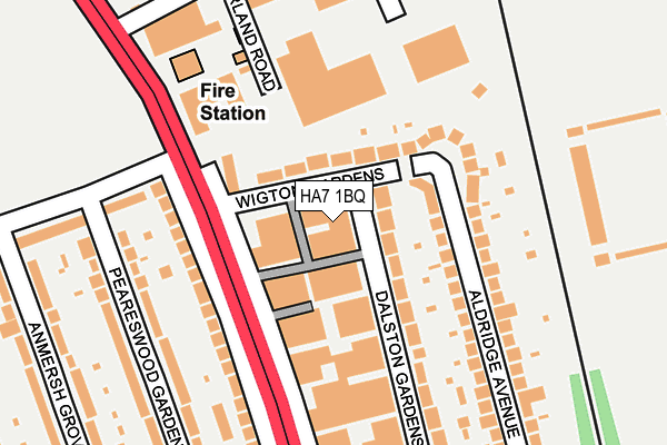 HA7 1BQ map - OS OpenMap – Local (Ordnance Survey) HA7 1BQ map - OS OpenMap – Local (Ordnance Survey)