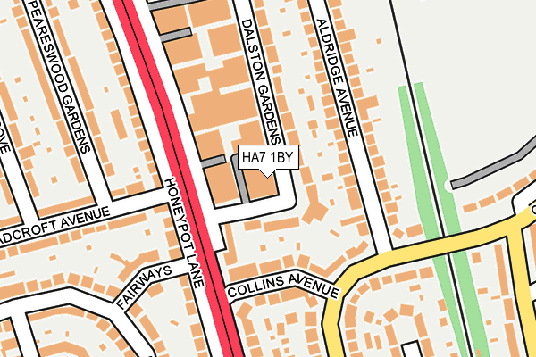 HA7 1BY map - OS OpenMap – Local (Ordnance Survey) HA7 1BY map - OS OpenMap – Local (Ordnance Survey)