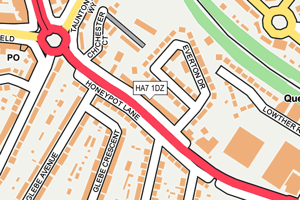 HA7 1DZ map - OS OpenMap – Local (Ordnance Survey) HA7 1DZ map - OS OpenMap – Local (Ordnance Survey)