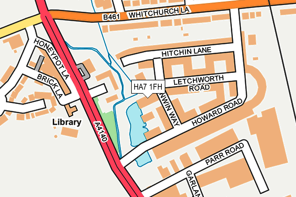 HA7 1FH map - OS OpenMap – Local (Ordnance Survey)