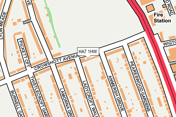 HA7 1HW map - OS OpenMap – Local (Ordnance Survey) HA7 1HW map - OS OpenMap – Local (Ordnance Survey)