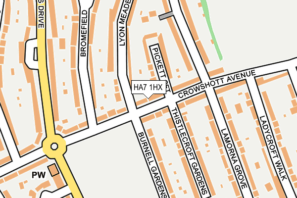 HA7 1HX map - OS OpenMap – Local (Ordnance Survey) HA7 1HX map - OS OpenMap – Local (Ordnance Survey)