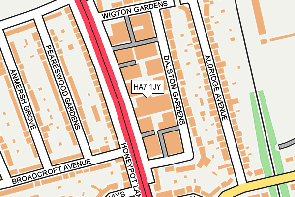 HA7 1JY map - OS OpenMap – Local (Ordnance Survey) HA7 1JY map - OS OpenMap – Local (Ordnance Survey)