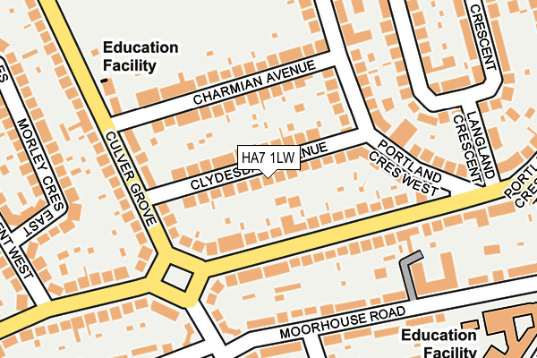 HA7 1LW map - OS OpenMap – Local (Ordnance Survey) HA7 1LW map - OS OpenMap – Local (Ordnance Survey)