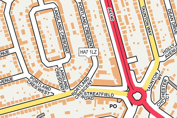 HA7 1LZ map - OS OpenMap – Local (Ordnance Survey) HA7 1LZ map - OS OpenMap – Local (Ordnance Survey)