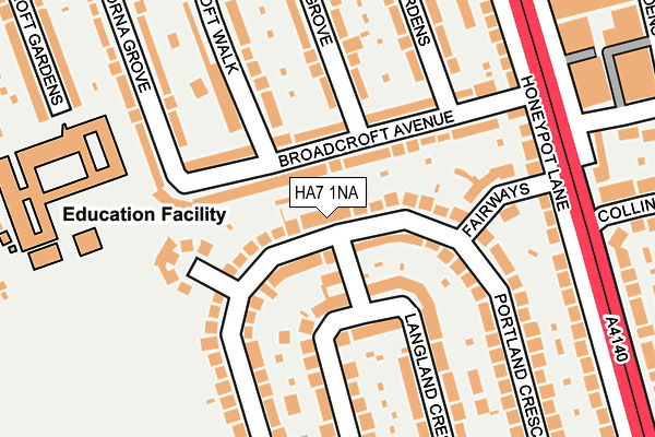 HA7 1NA map - OS OpenMap – Local (Ordnance Survey) HA7 1NA map - OS OpenMap – Local (Ordnance Survey)