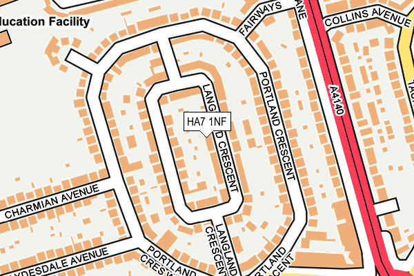 HA7 1NF map - OS OpenMap – Local (Ordnance Survey) HA7 1NF map - OS OpenMap – Local (Ordnance Survey)